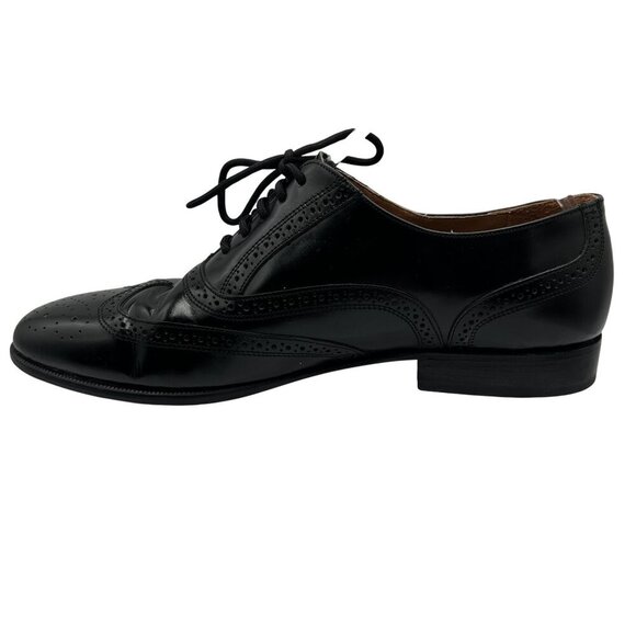 Giorgio Brutini 10.5D Black Wingtip Oxford Shoes Leather Made In Brazil Timeless - Picture 4 of 16